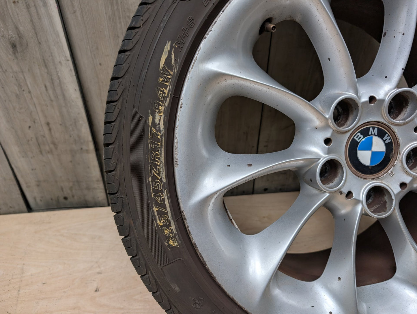 03-08 OEM BMW E85 Z4 Rim Wheel 17x8" ET:47 LA Wheel Turbine Style 106