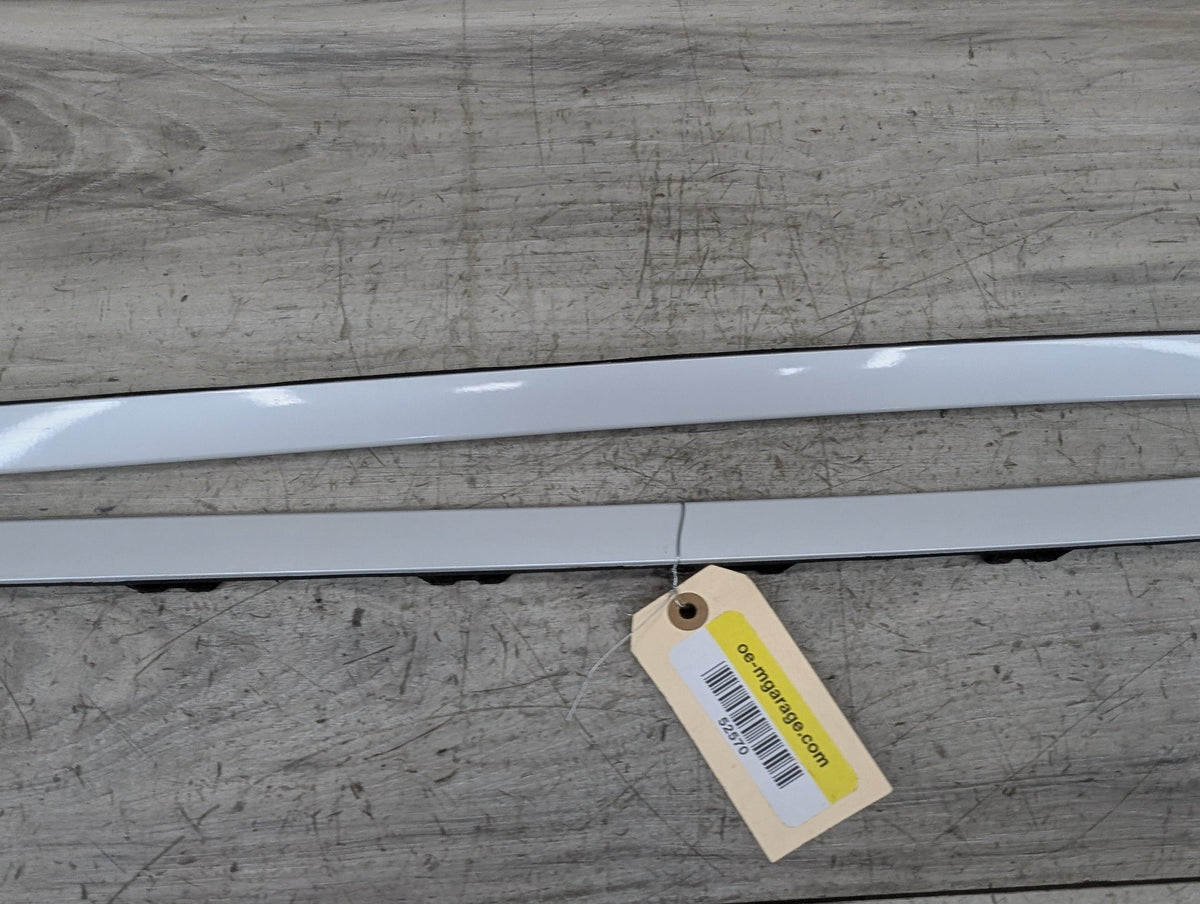 OEM BMW F15 F85 X5 X5M Front Left Right Windshield Side Drip Molding PAIR White