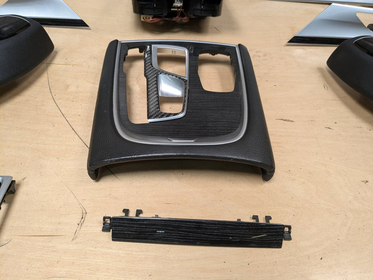 20-22 OEM BMW G12 750 Dash Doors Air Vent Wood Metal Effect Interior Trim SET