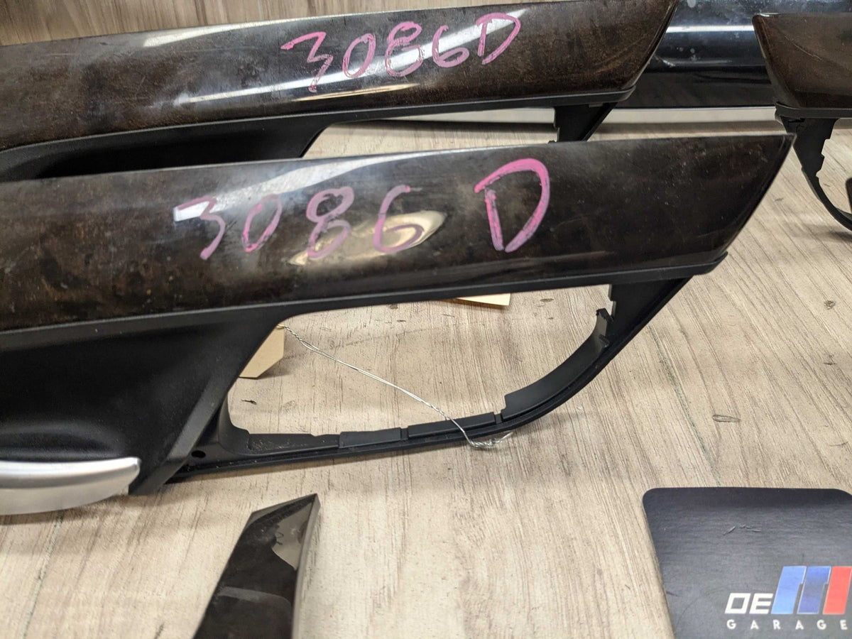 14-18 OEM BMW F15 X5 Dash Door Panel Wood Interior Trim Cover SET