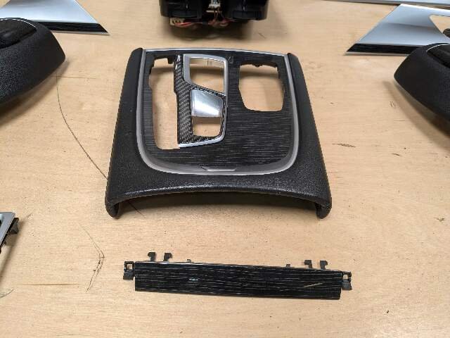 20-22 OEM BMW G12 750 Dash Doors Air Vent Wood Metal Effect Interior Trim SET