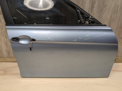 OEM BMW F30 F80 328 330 335 340 M3 Front Right Passenger Door Shell Panel Blue LIQUID BLUE METALLIC (B40)