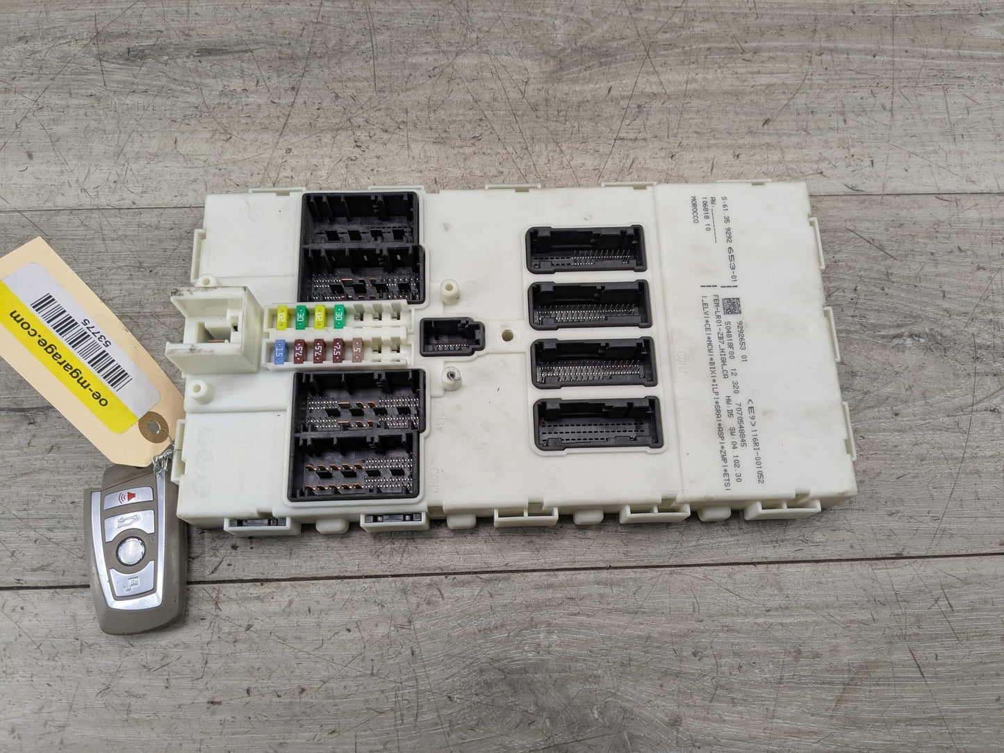 2011-2016 BMW 335i F30 Bdc Body Domain Fem Control Module w/ Key 9292653 12-18 OEM BMW F22 F30 F80 REM Rear Body Control Electronic Module BCM Box +Key