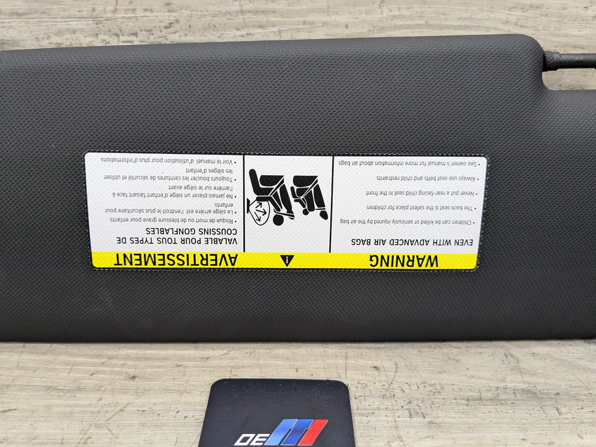 18-24 OEM BMW G01 G02 F97 F98 X3 Right Passenger Side Sun Visor Anthracite Black