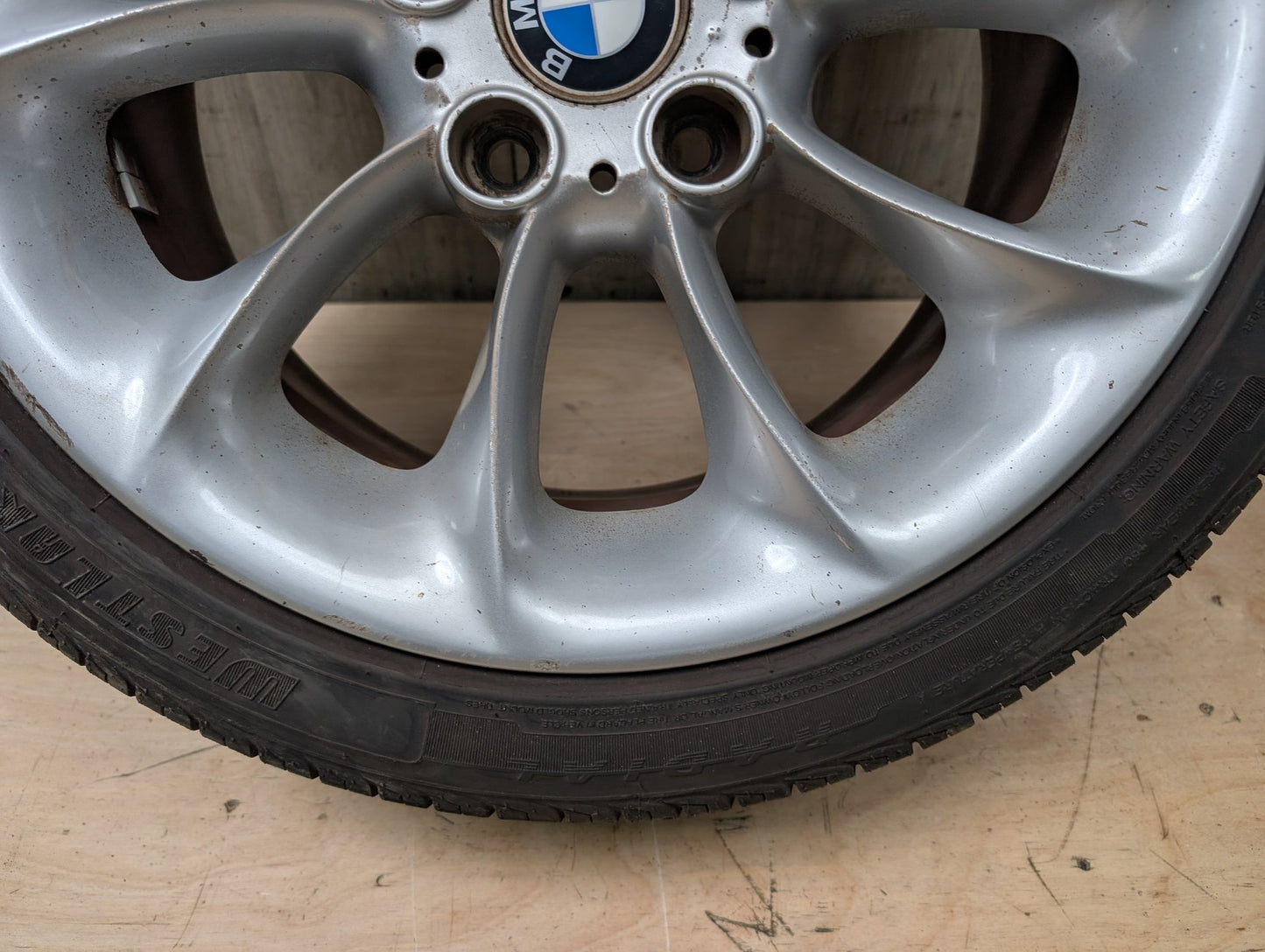 *03-08 OEM BMW E85 Z4 Rim Wheel 17x8" ET:47 LA Wheel Turbine Style 106