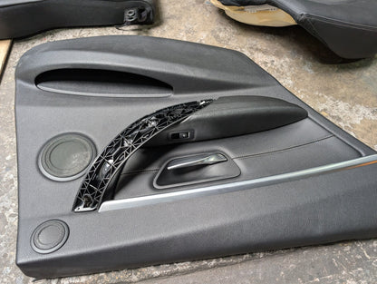 OEM BMW F30 Front Rear Interior SPORT Seats Door Panel SET Black Heated