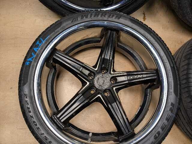 *NOTE* 15-19 LEXANI BMW F16 X6 Wheels Rims 22x9 ET15 5x120 Silver Black SET