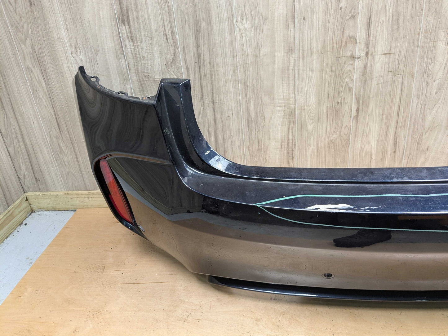 *15-18 OEM BMW F86 X6M M Rear Bumper Cover w/ Diffuser COMPLETE Black 416 CARBONSCHWARZ METALLIC (416)