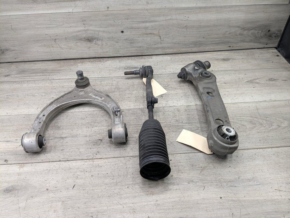 2017-2023 BMW M550i G30 Front Left Driver Control Arms SET 6861185 18-23 OEM BMW G30 M550 AWD Front Left Driver Upper Lower Control Arm SET