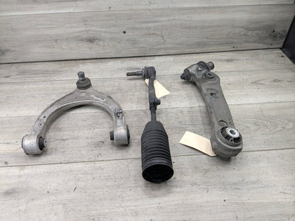 2017-2023 BMW M550i G30 Front Left Driver Control Arms SET 6861185 18-23 OEM BMW G30 M550 AWD Front Left Driver Upper Lower Control Arm SET
