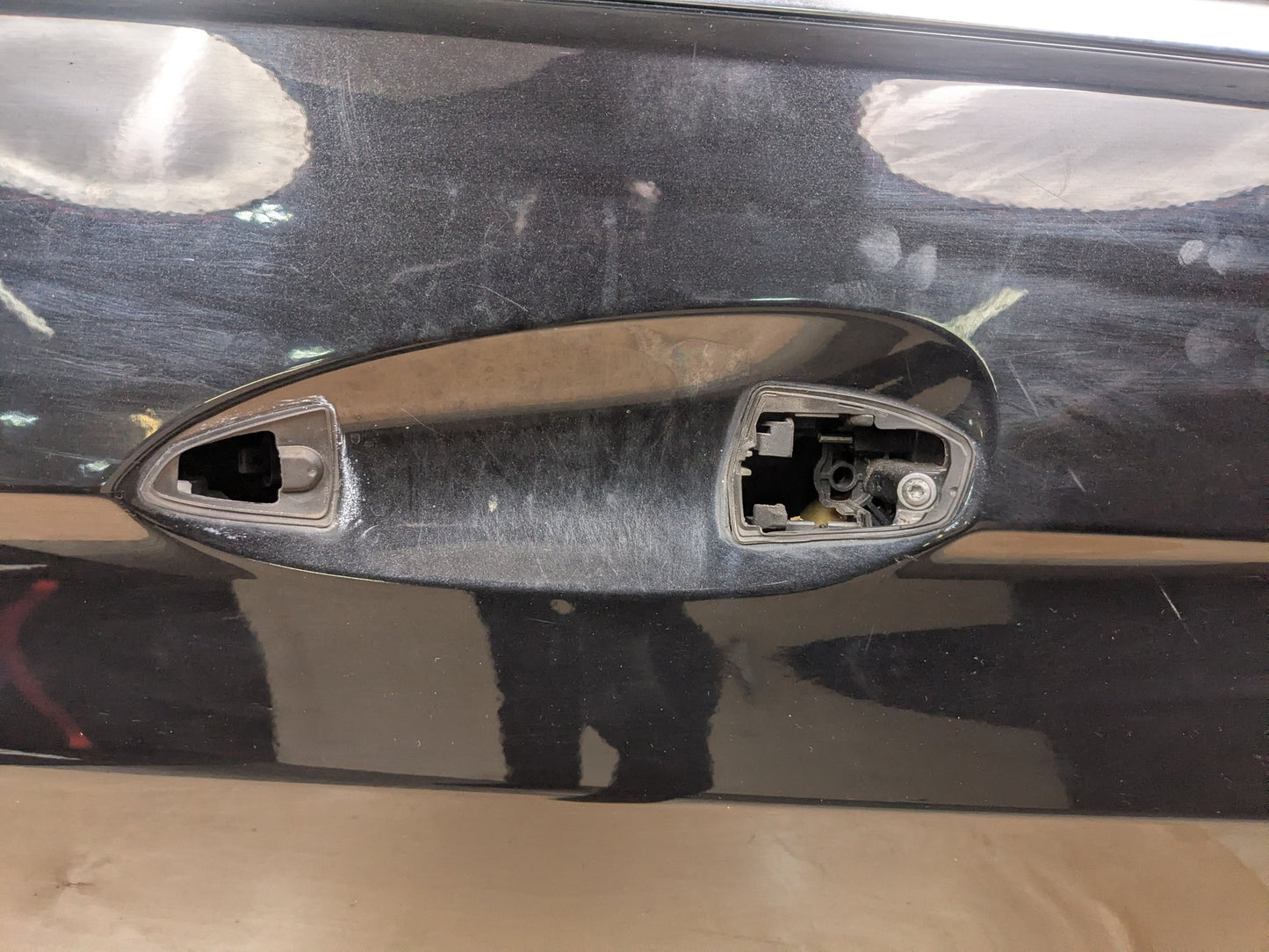 OEM Mercedes W212 E350 E400 E550 Rear Left Driver Door Shell Panel Black 197 (Obsidian black- Metallic finish)