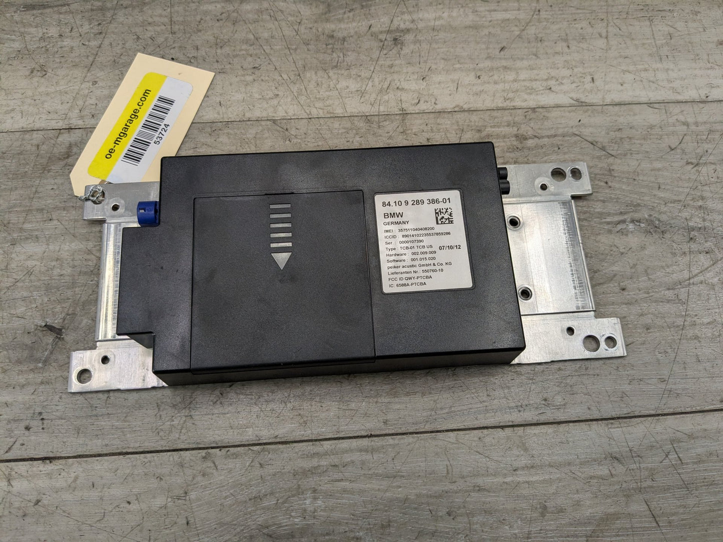 2011-2016 BMW 528i F10- Telematics Control Unit (TCU) PN: 9289386