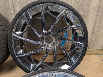 07-13 2CRAVE BMW E70 X5 Wheels Rims NO.36 22x9.0J ET:38 Chrome Finish SET