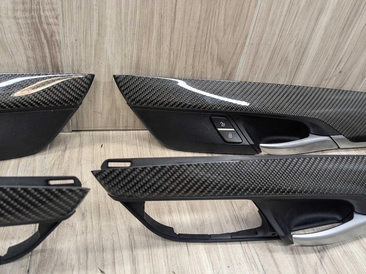 OEM BMW F16 F86 X6 X6M Front Rear Left Right Door Panel Card Trim CARBON FIBER
