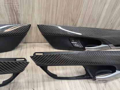 OEM BMW F16 F86 X6 X6M Front Rear Left Right Door Panel Card Trim CARBON FIBER