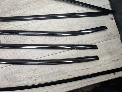 *11-17 OEM BMW F25 X3 SHADOW GLOSS Front Rear Left Right Door Trim SET (6)