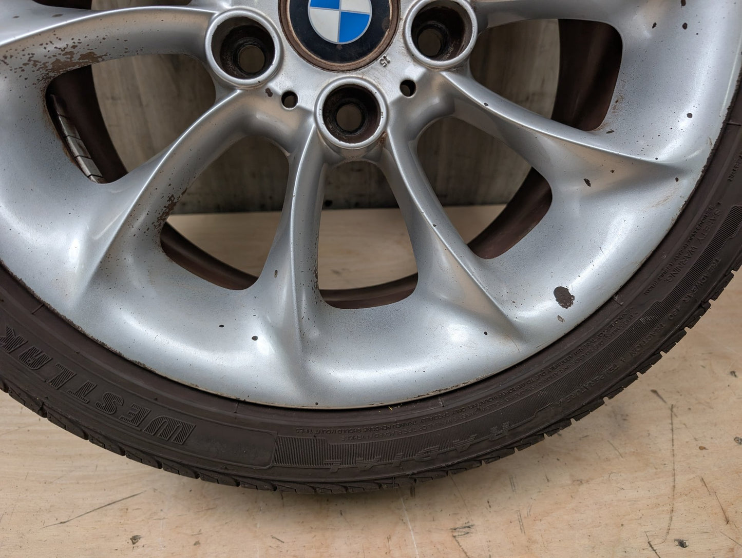 03-08 OEM BMW E85 Z4 Rim Wheel 17x8" ET:47 LA Wheel Turbine Style 106