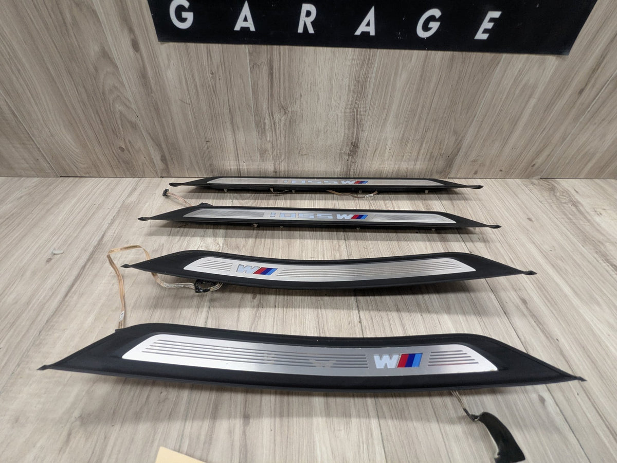 OEM BMW G30 530 540 M550 Front Rear Left Right Illuminated Door Sill Trim SET