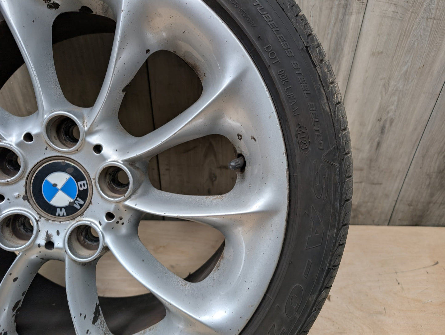 03-08 OEM BMW E85 Z4 Rim Wheel 17x8" ET:47 LA Wheel Turbine Style 106