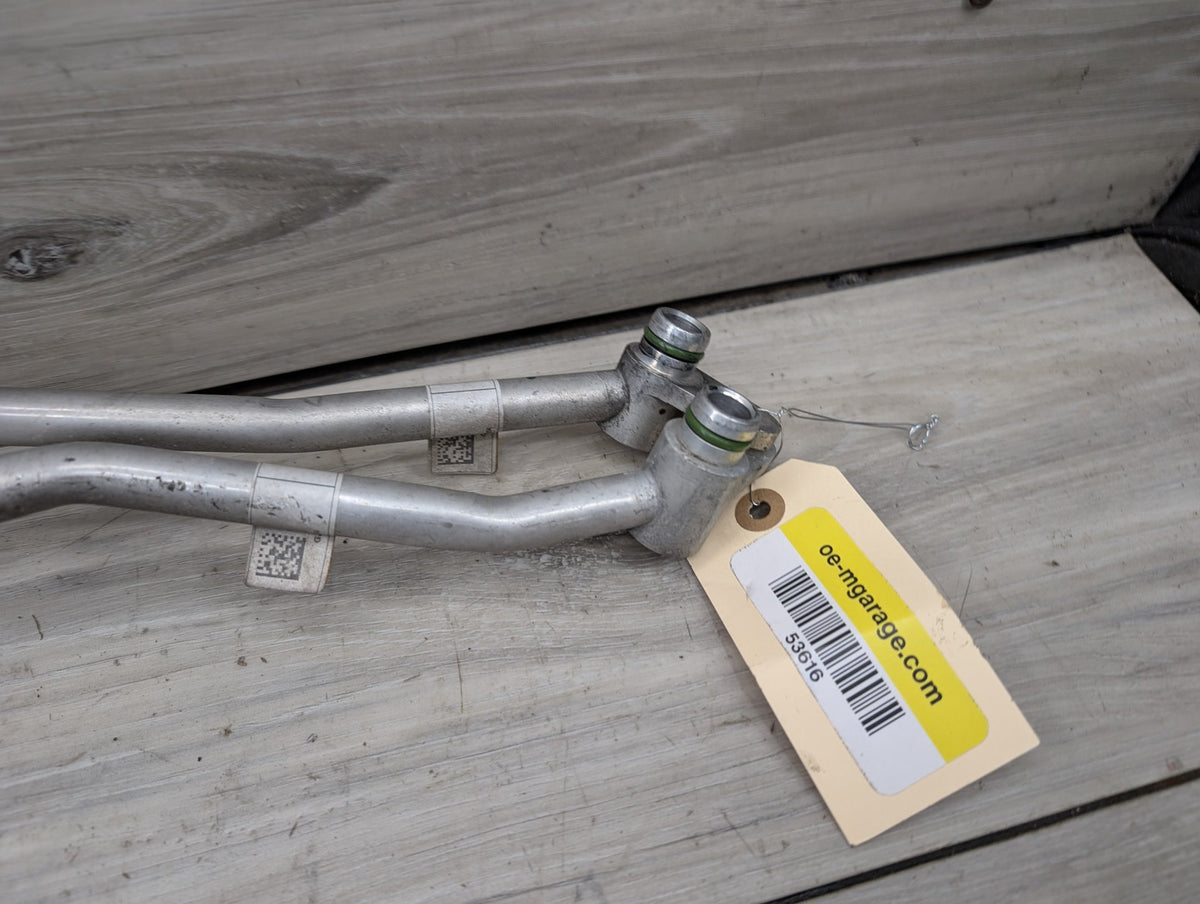 2017-2023 BMW M550i G30 Transmission Oil Cooler Pipe Lines 8602300 16-19 OEM BMW F90 M5 G12 750 G30 M550 Transmission Oil Cooler Line Inlet Outlet OEM