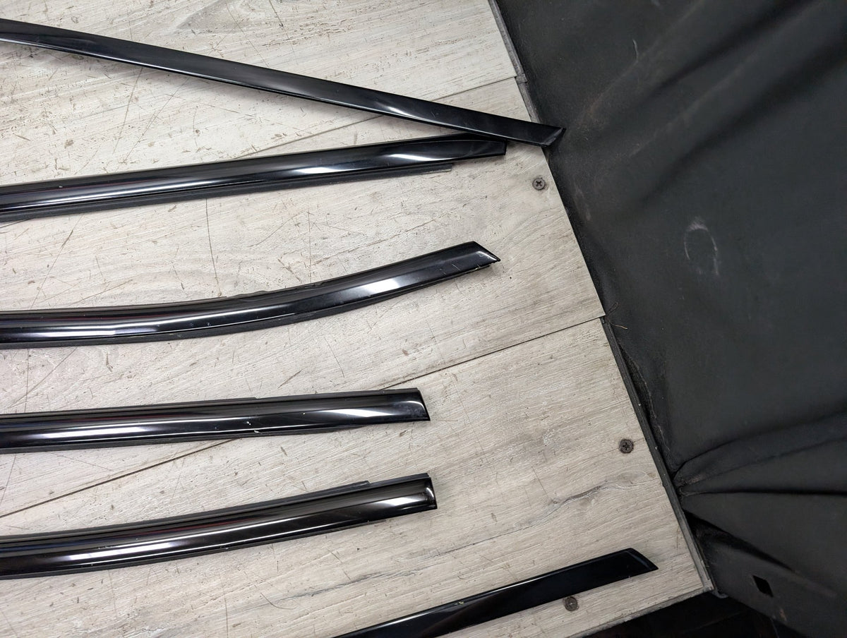 *11-17 OEM BMW F25 X3 SHADOW GLOSS Front Rear Left Right Door Trim SET (6)