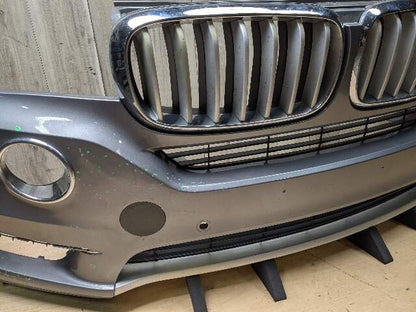 14-18 OEM BMW F15 X5 BASE Front Bumper Cover w/ Upper Grilles Gray A52