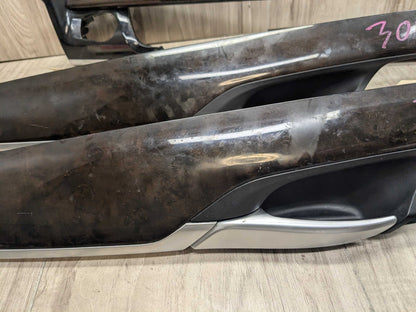 14-18 OEM BMW F15 X5 Dash Door Panel Wood Interior Trim Cover SET