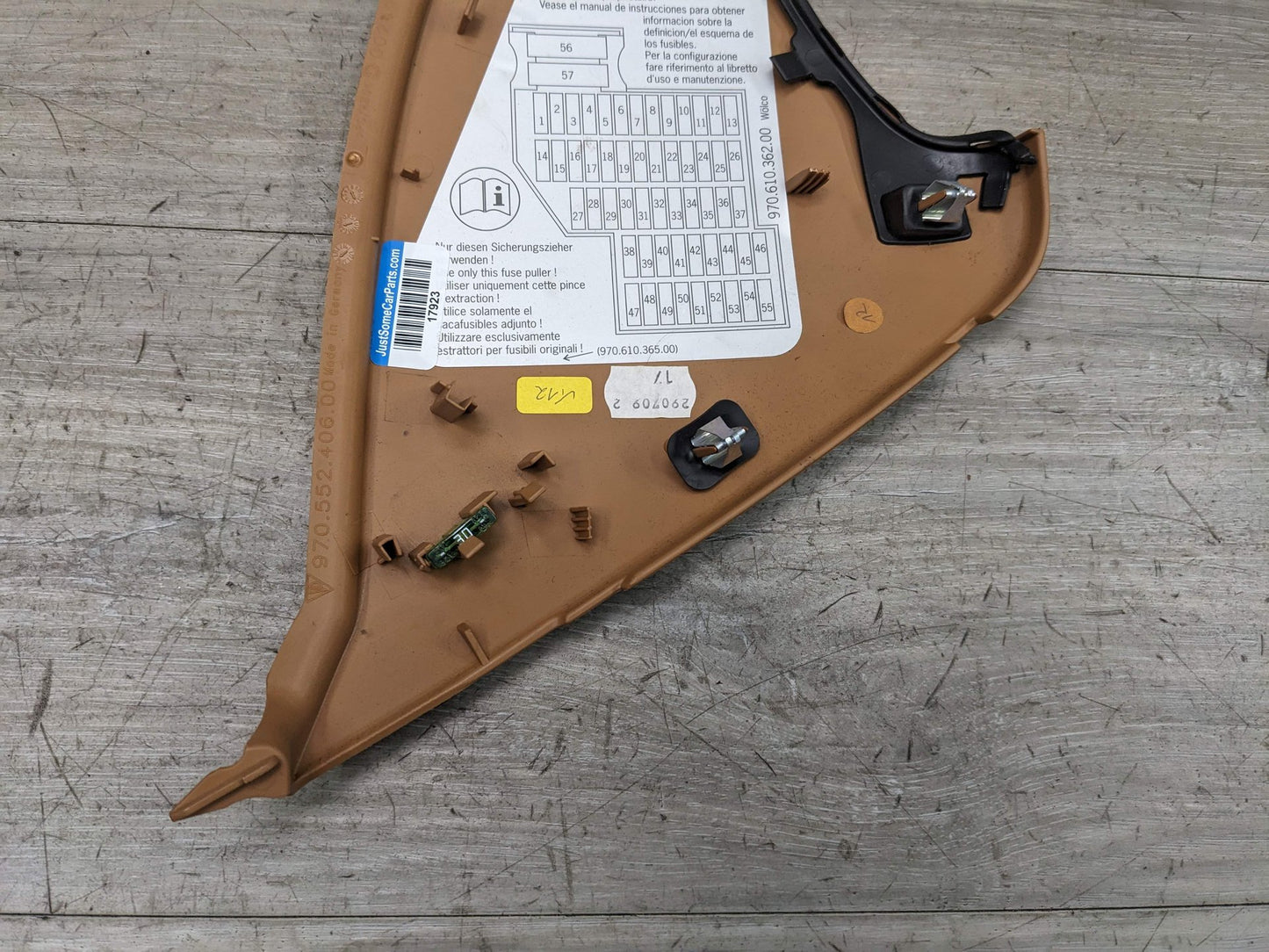 2010 Porsche Panamera - Instrument panel side cover dashboard end cap trim PN: 970552406