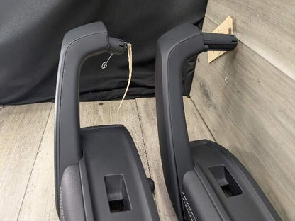 18-24 OEM AUDI Q5 SQ5 Front Rear Left Right Door Armrests Black Leather SET (4)