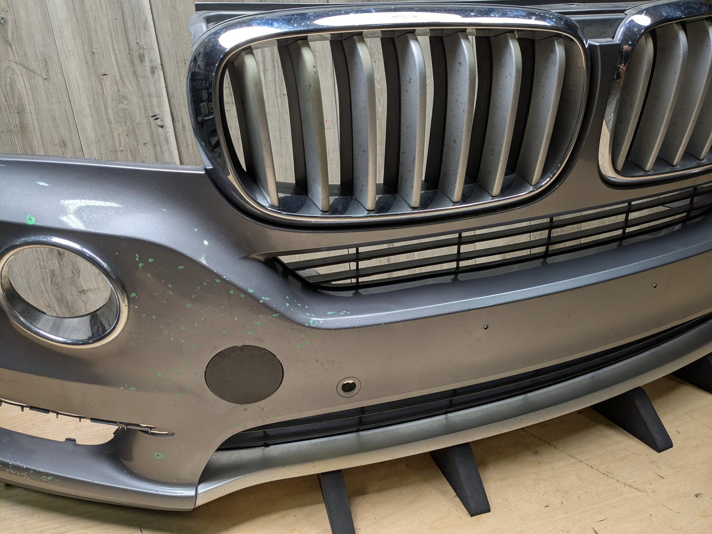 14-18 OEM BMW F15 X5 BASE Front Bumper Cover w/ Upper Grilles Gray A52 SPACEGRAU METALLIC (A52)