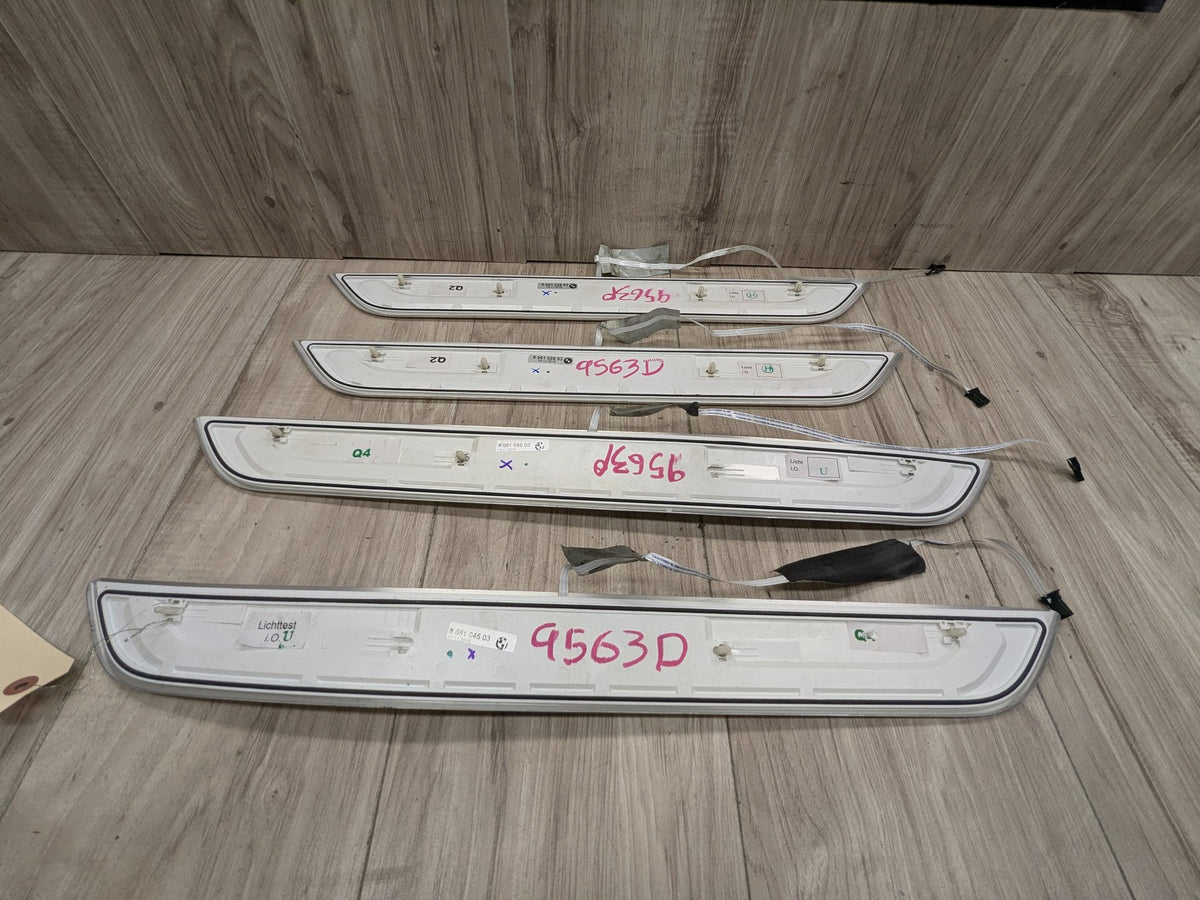 16-19 OEM BMW G11 G12 OEM Door Sills M Trim Illuminated Entry Panels Kit SET*