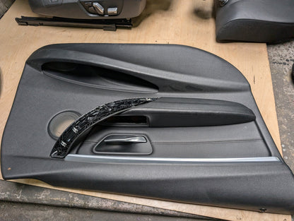 OEM BMW F30 Front Rear Interior SPORT Seats Door Panel SET Black Heated
