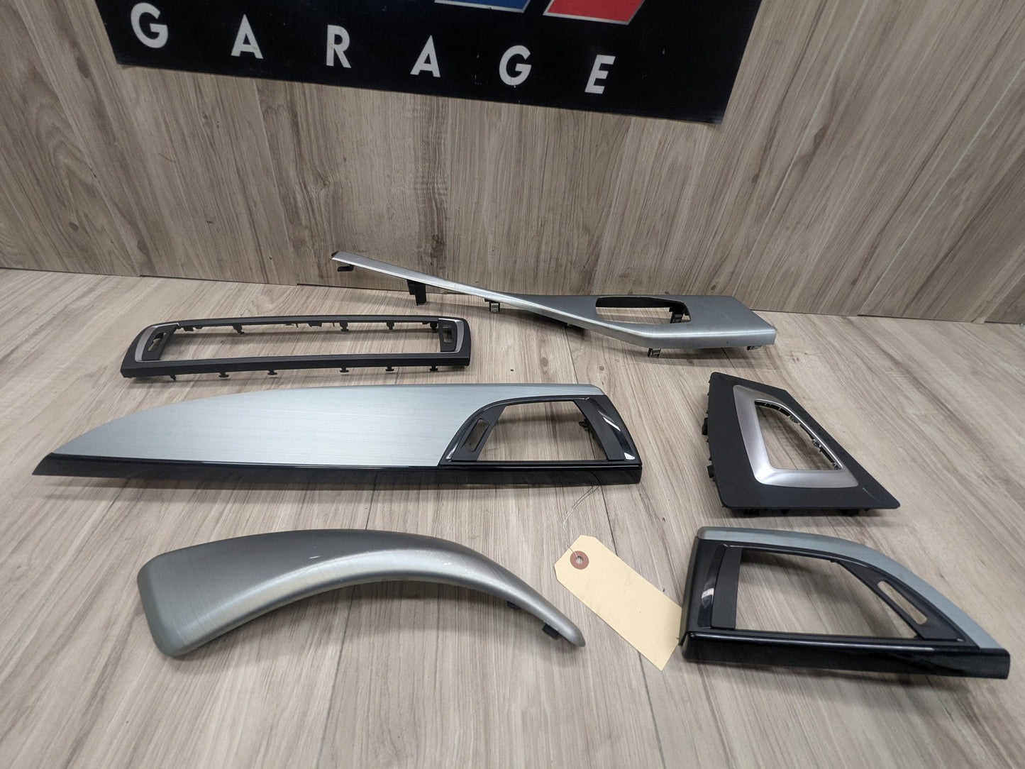 14-17 OEM BMW F22 228 M235 Central Console Dash Doors Aluminum Interior Trim SET