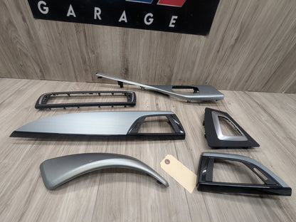 14-17 OEM BMW F22 228 M235 Central Console Dash Doors Aluminum Interior Trim SET
