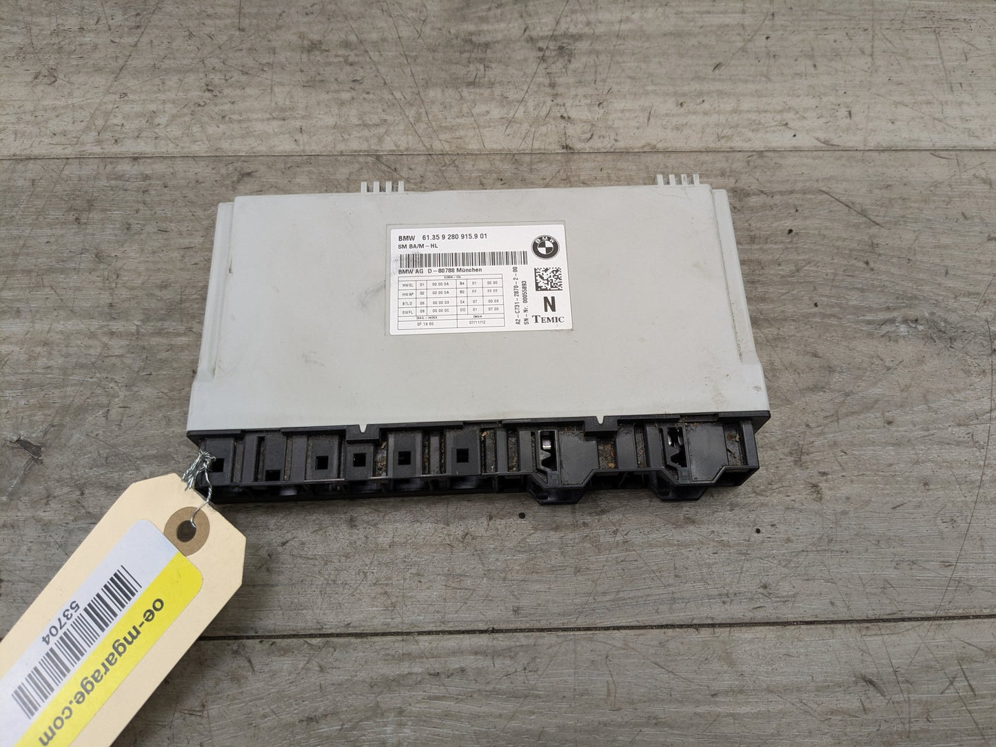 2011-2016 BMW 528i F10- Front Seat Control Module PN: 9280915