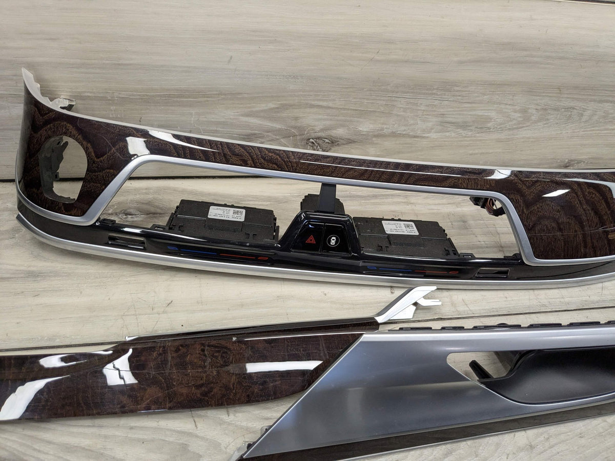 16-19 OEM BMW G12 750 Dash Doors Air Vent Wood Oak Interior Trim SET