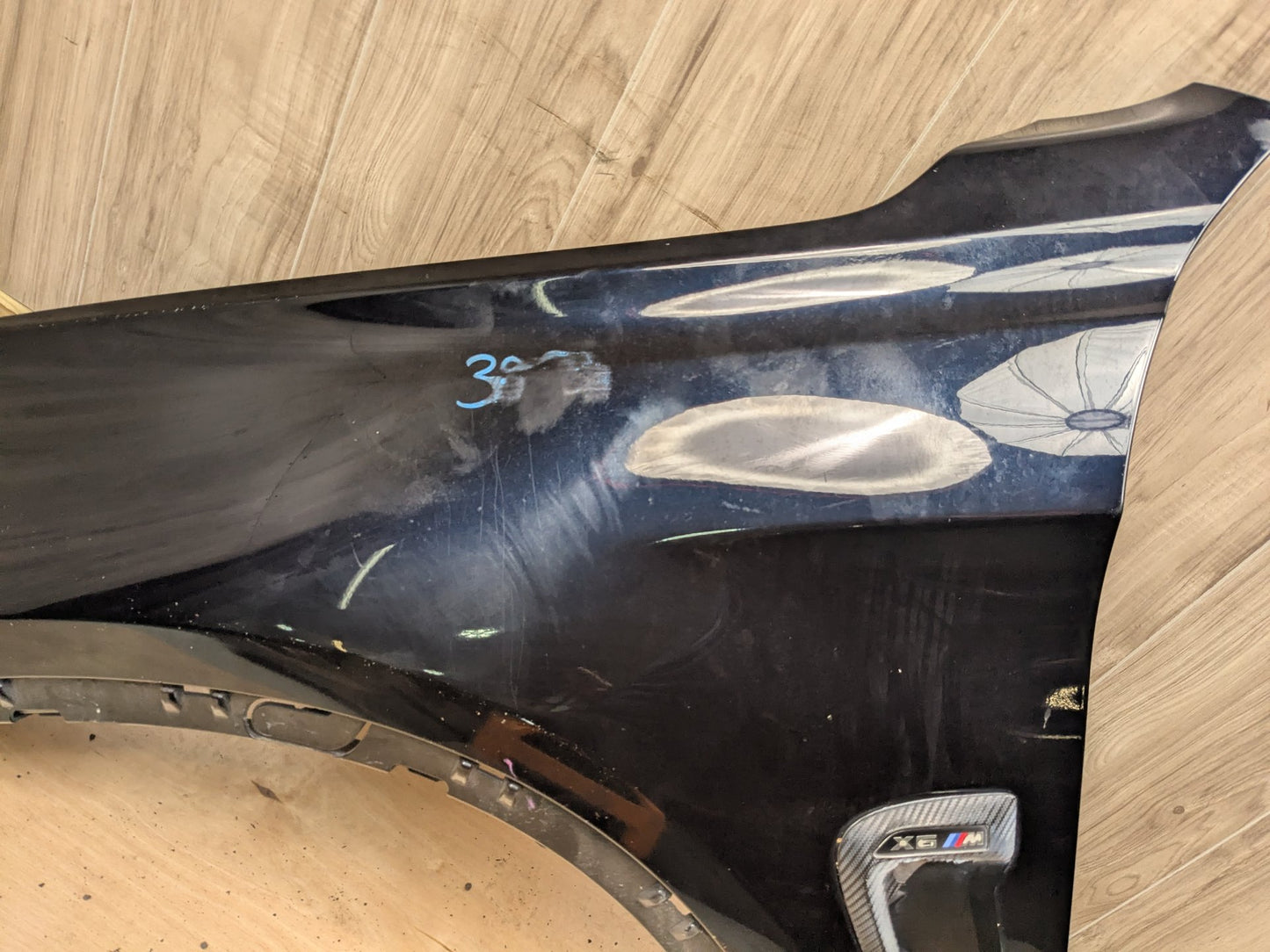 15-18 OEM BMW F86 X6M Front Left Driver Side Fender Panel Black 416 CARBONSCHWARZ METALLIC (416)
