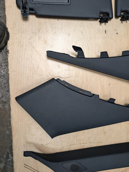 18-24 OEM Audi A5 S5 Interior Upper Left Right Roof Headliner Sun Visors Door Trim SET