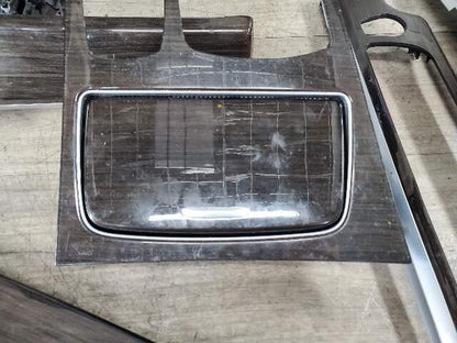 *NOTE* 13-15 OEM BMW F02 750 Center Console Dash Door Trims Wood SET