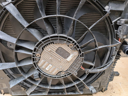 2019-2026 BMW X5 G05 Radiator Cooling Condenser Fan Shroud Assembly SET 8655762