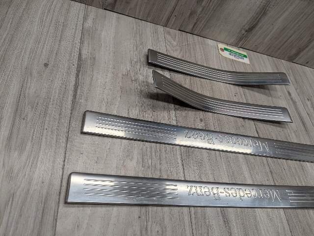 OEM Mercedes W212 E350 E550 Front Rear Left Right Door Sill Scuff Cover SET