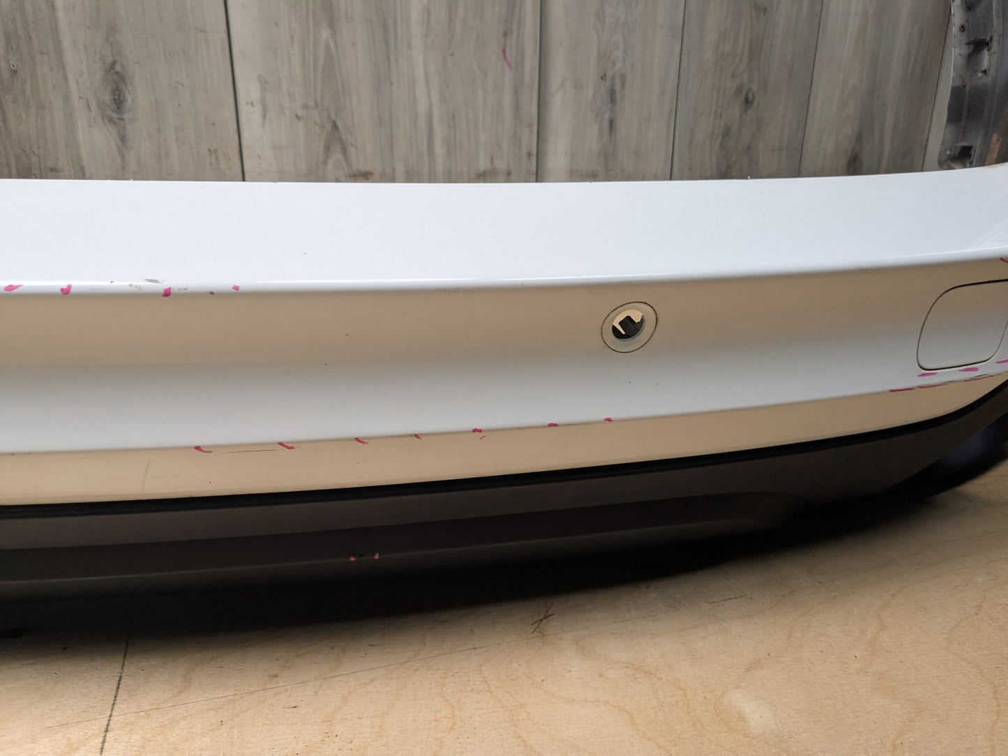 14-18 OEM BMW F15 X5 Rear Bumper Cover PDC Holes w/ Diffuser N55 N57 White 300 ALPINWEISS III (300)