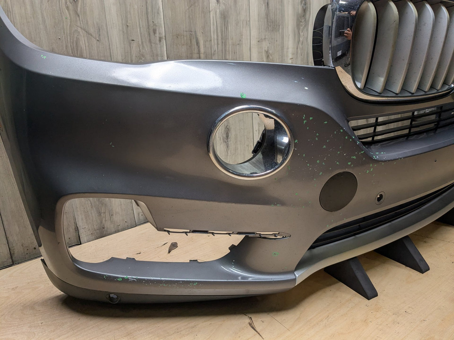 14-18 OEM BMW F15 X5 BASE Front Bumper Cover w/ Upper Grilles Gray A52 SPACEGRAU METALLIC (A52)