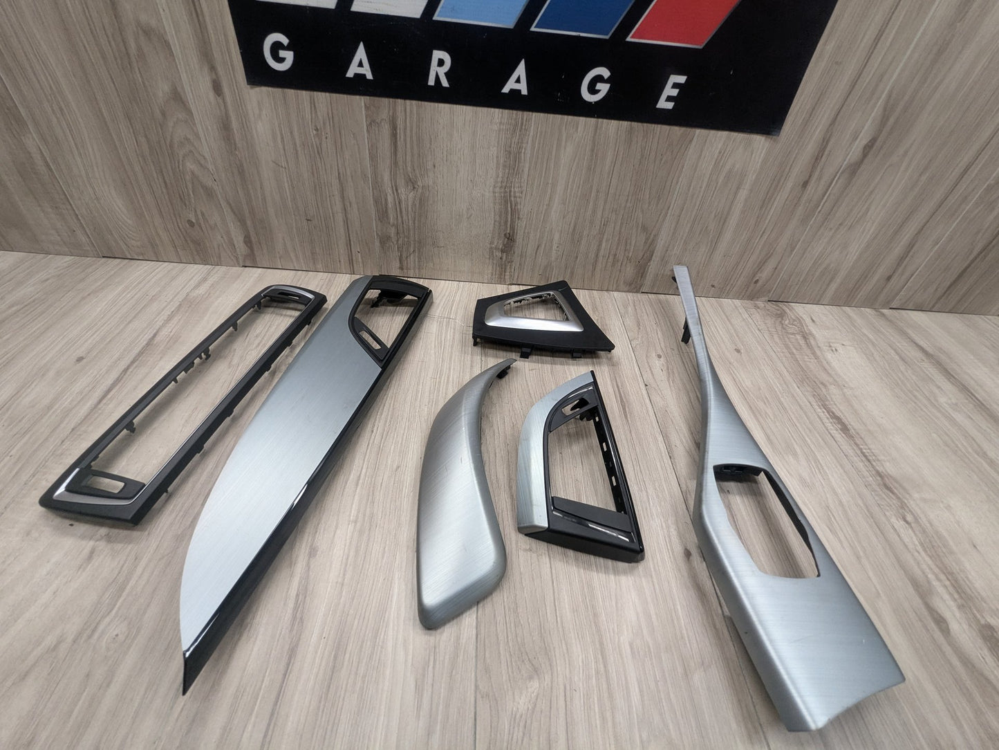 14-17 OEM BMW F22 228 M235 Central Console Dash Doors Aluminum Interior Trim SET