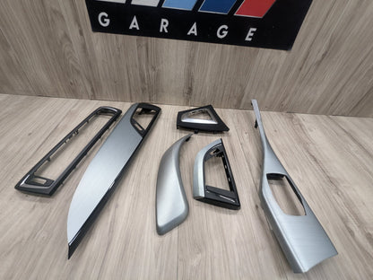14-17 OEM BMW F22 228 M235 Central Console Dash Doors Aluminum Interior Trim SET