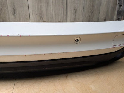 14-18 OEM BMW F15 X5 Rear Bumper Cover PDC Holes w/ Diffuser N55 N57 White 300