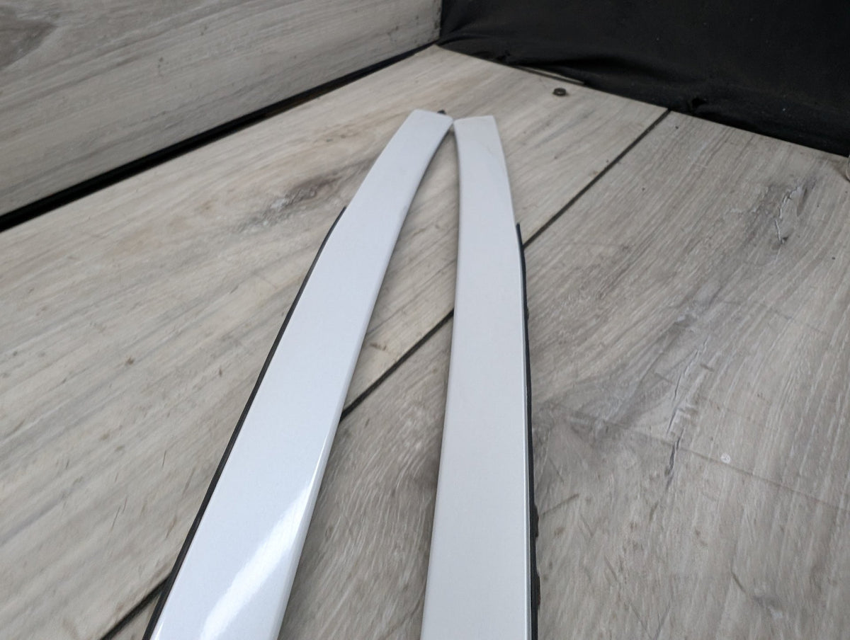 OEM BMW F15 F85 X5 X5M Front Left Right Windshield Side Drip Molding PAIR White