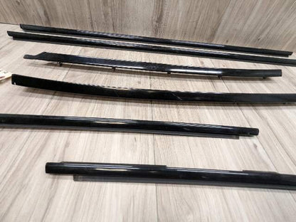 OEM BMW E88 128 135 Convertible Left Right Weatherstrip Molding Trims Black SET