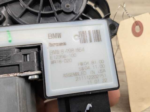 2022 BMW 330i G20 Rear Right Passenger Door Window Glass Regulator Motor 8498864 OEM BMW G20 G80 330 M340 REAR Right Passenger Side Door Window Regulator Motor