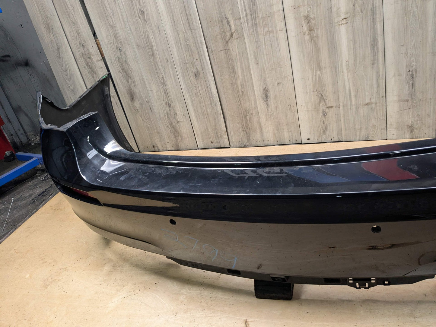 *09-15 OEM BMW F01 F02 740 750 Rear Bumper M SPORT Cover w/ PDC Holes Black 475 Black BLACK SAPPHIRE METALLIC (475)